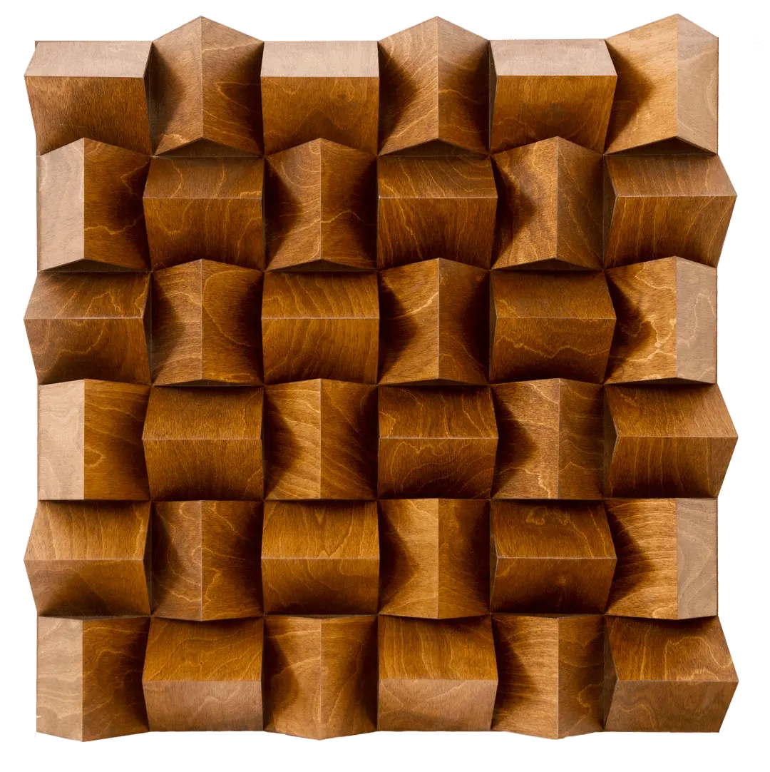 3D Sound Diffuser 80 Ceiling Acoustic panel sound diffuser wood oil